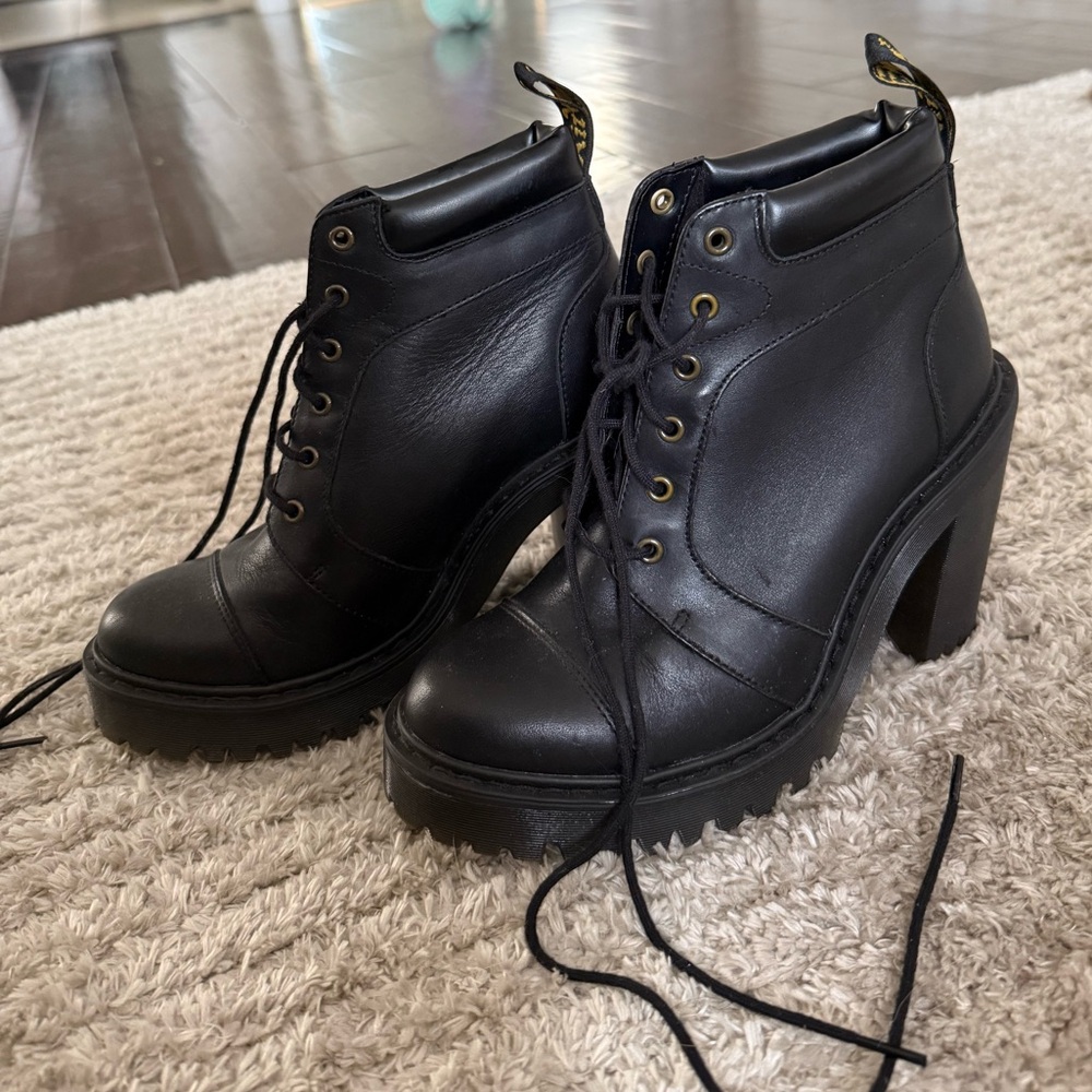 Dr. Martens Black Lace-Up Women's Boots - Picture 3 of 5
